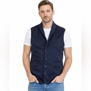 Philipp Plein Shawl cotton black collared sweater VEST